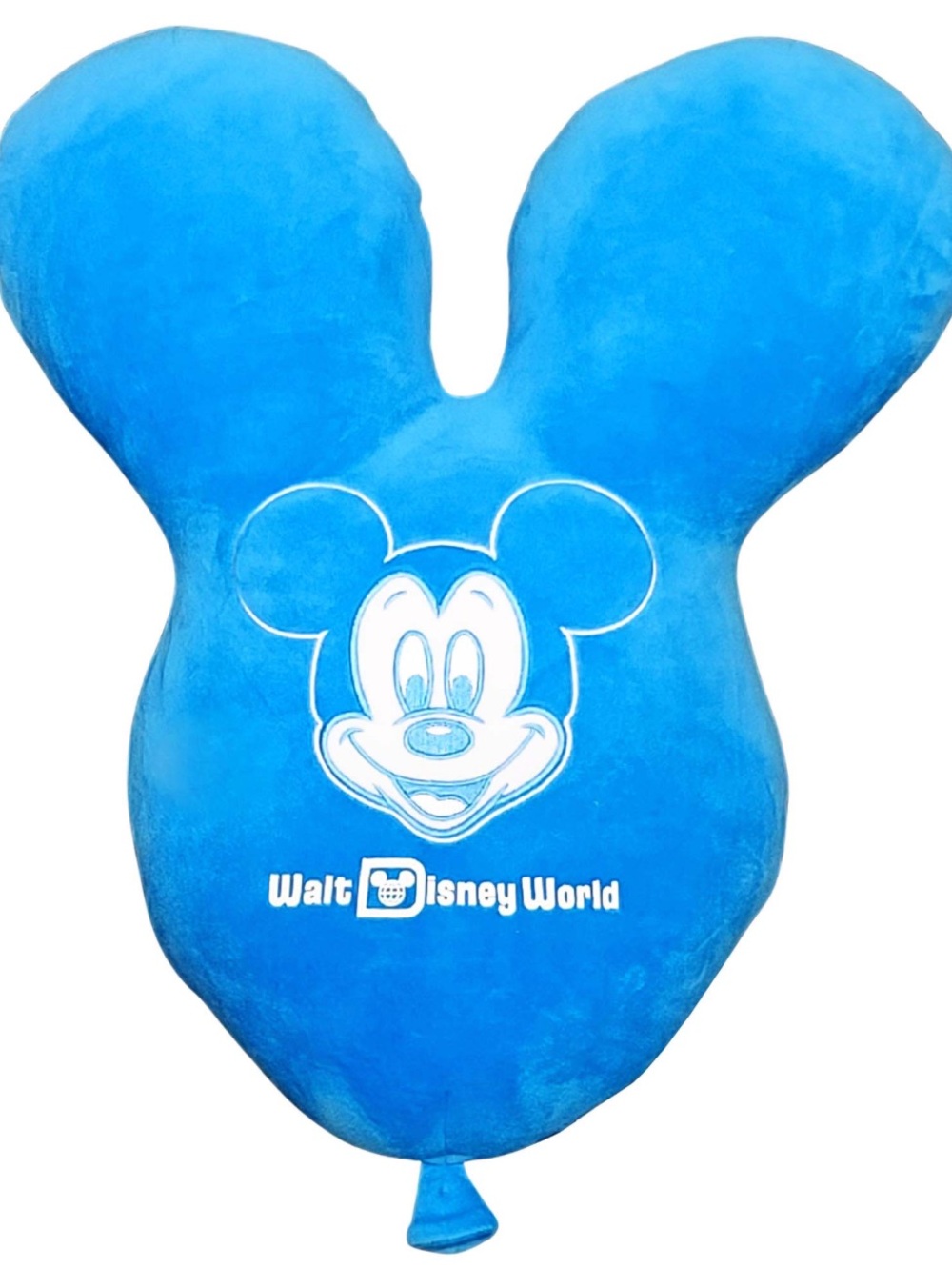 Walt Disney World Blue Mickey Head Plush Pillow - NWT